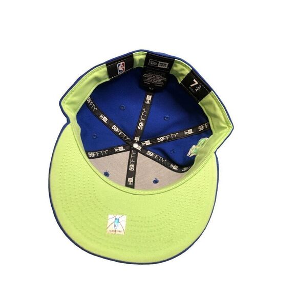 New Era Golden State Warriors Pop Citrus 59FIFTY Fitted Cap Hat Size 7 3/4 - Picture 5 of 5